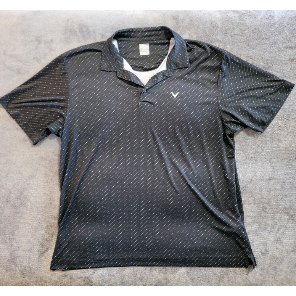 Callaway Opti-Dri Men's Golf Polo Shirt XXL All Over Golf Club Print